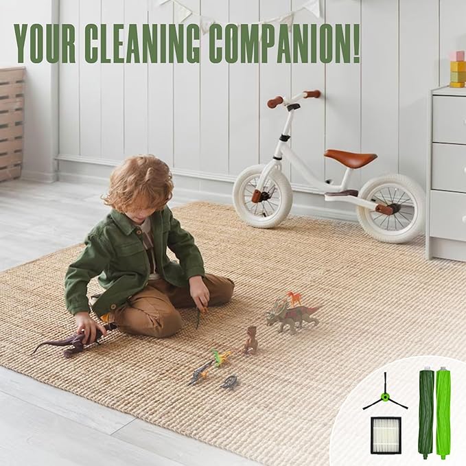 Replacement Parts Accessories Kit for iRobot Roomba J5 J5+ J6 J6+ J7 J7+ J8 J8+ J9 J9+ J J Plus Series Robotic Vacuum Attachment, 1 Rubber Brush, 5 HEPA Filter, 6 Side Brush