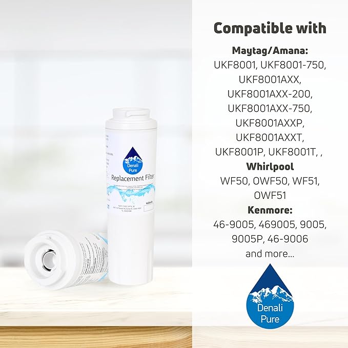 2-Pack Replacement for JFC2089HES Refrigerator Water Filter - Compatible with UKF8001 Fridge Water Filter Cartridge