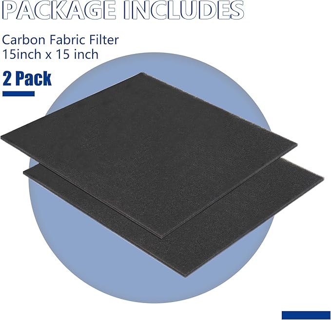 Cut to Fit Foam Pad Pre Filter, Air Purifiers Filter Replacement, Compatible with Most Air Conditioner, Trash Cans, Dehumidifier, 15 x 15 inch, 2 Pack