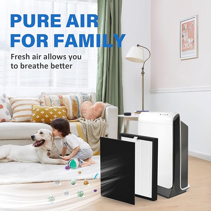 ProHEPA 9000 replacement filter Compatible with VEVA ProHEPA 9000 Air Puri-fier, Including 4 Filters & 8 Carbon Filters