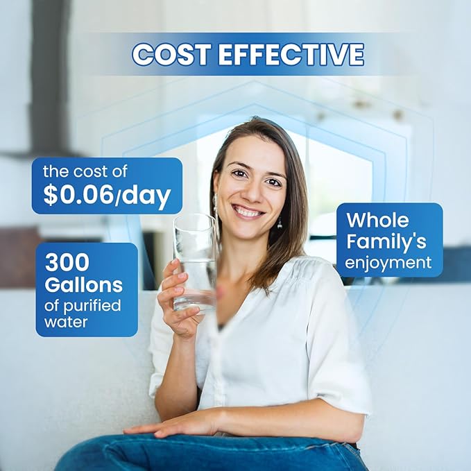 GOLDEN ICEPURE RWF0600A Refrigerator Water Filter Replacement for HDX FMG-1, MWFP, MWFA, PL-100, WFC1201, RWF0600A, PC75009, RWF1060, 197D6321P006, GSE25GSHECSS, Kenmore 469991 Refrigerator Cartridge