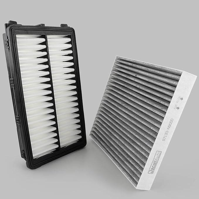 Engine & Cabin Air Filter Set for Hyundai Santa(2021-2025), Sonata(2020-2025), Tucson(2022-2025), Sport-age(2023-2024), K5(2021-2025), Sorento(2021-2025); Replace 28113-L1000, 97133-L1000