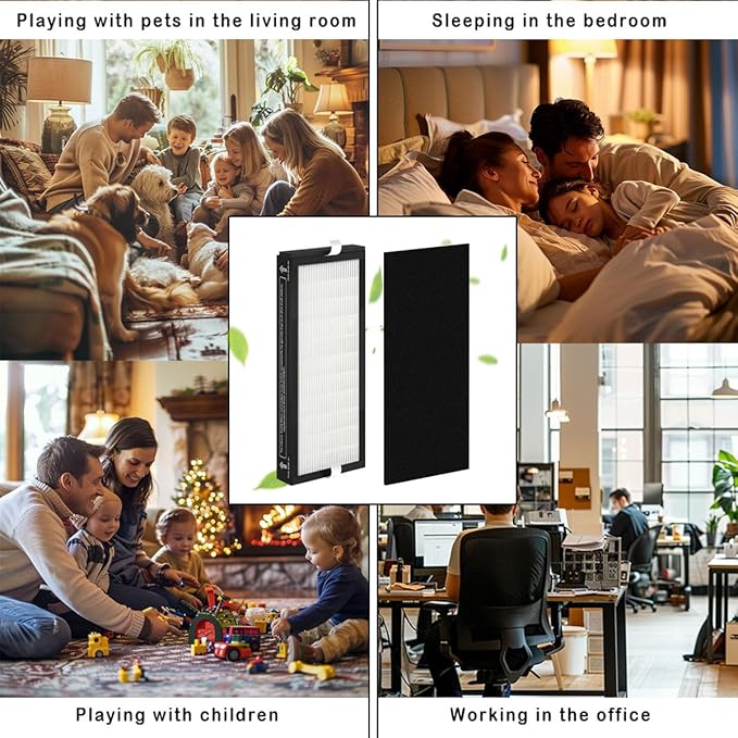 NKA 1-Pack AH60010 Replacement True HEPA Air Filter - Compatible with Hoover WH10100/WH10200 & Oreck AK60010QPC Air Purifiers (Not for AH60015、WH10600)