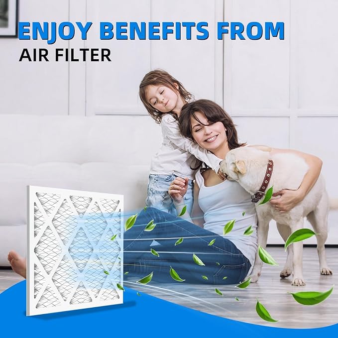 (12-Pack) 18x25x1 Furnace Air Filters, MPR 1900 & FPR 10, MERV 13 Pleated Air Filter (Actual Size: 17.75x24.75x0.75 inch)