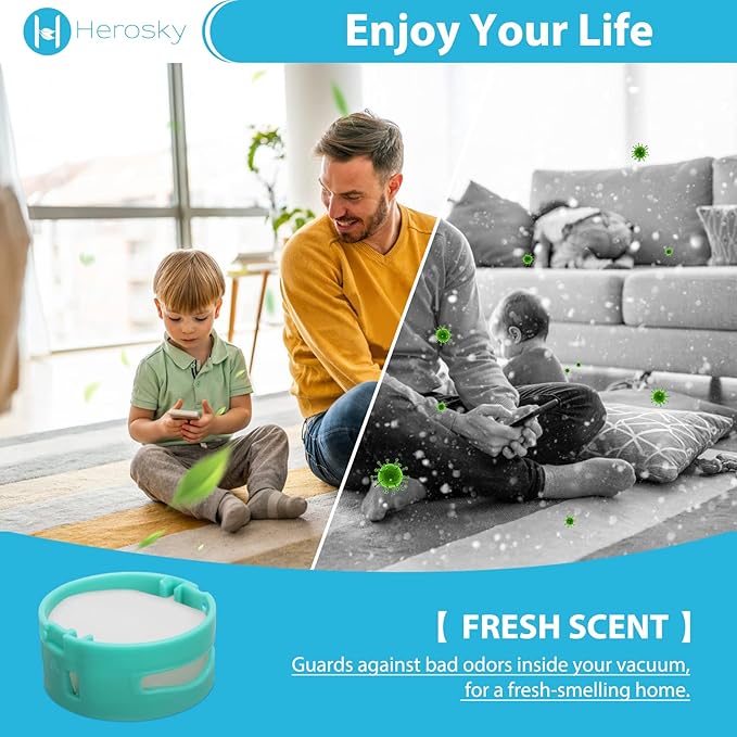 8 Pack Odor-Neutralizer Cartridges Filters Compatible with AZ3000 AZ3002 IZ862H IZ562H HZ3000 ZD550 AZ4002 LA492 HZ4002 Vacuum, Compatible with HP301 HP302