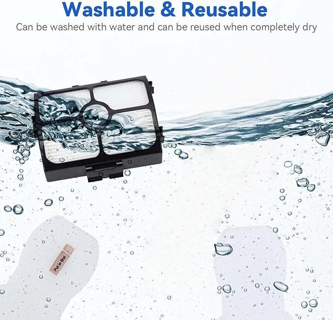 Vacuum Filter Replacement for Shark HZ3002 HZ3000 HZ4001AMZ HZ4002 Stratos Ultralight Corded Stick Vacuum Cleaner, Replace part XFFKHZ3000 XHFHZ3000, 2 HEPA Filter & 6 Foam and Felt Filters