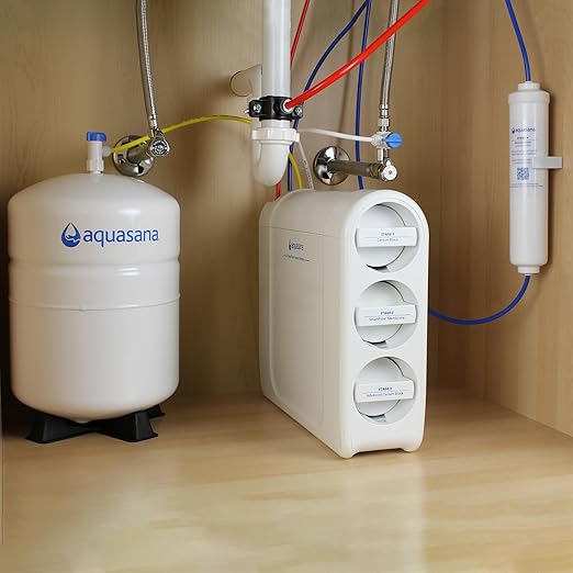 Aquasana SmartFlowยฎ Reverse Osmosis Water Filter | RO Under Sink System | WQA Certified up to 99.99% of 90 contaminants Including Fluoride, PFAS, Arsenic, Lead, and Chlorine | Does not Include Faucet