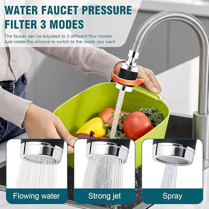 5 faucet filters - kitchen sink/bathroom sink alternatives - faucet extender PP cotton - strong filter to improve water quality
