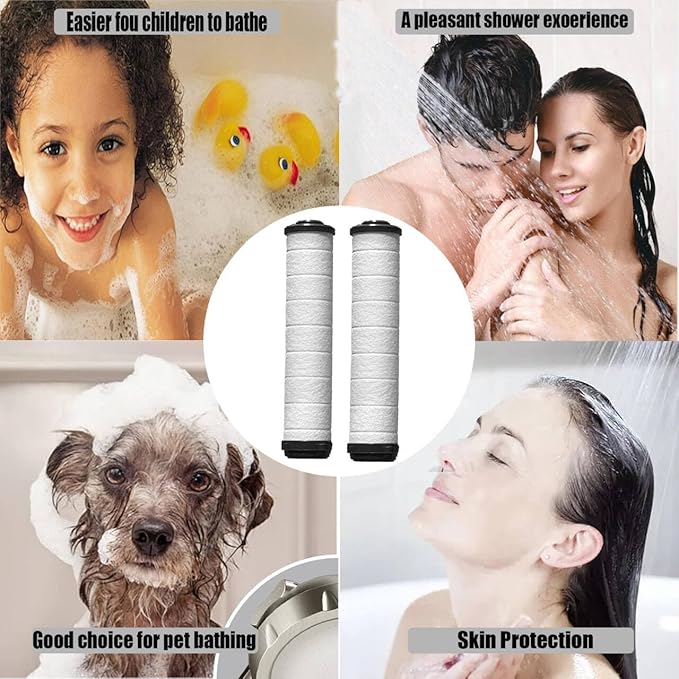 Shower Filter for Handheld Shower Head, Set of 8 Multi-Storey Replacement Filters for Hard Water Remove Chlorine and Harmful Substances,Make Bathing Healthier.