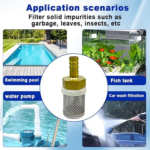 10mm Inline Strainers Filter Copper Tube Joint 10mm Diameter Hose Connection, Garden, Swimming Pool, Fish Tank Hose Filter, Suction Strainers Used to Remove Debris and Reduce Solid Entry