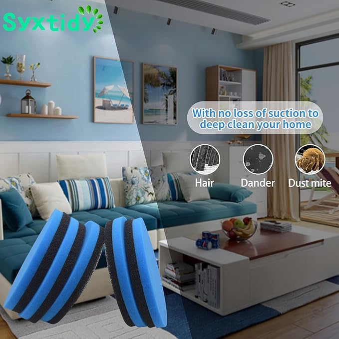 Filter Replacement for BISSELL Febreze Style 1214 Cleanview & PowerGlide Pet,Part 12141, 5 Pack, Blue Foam With Fragrance