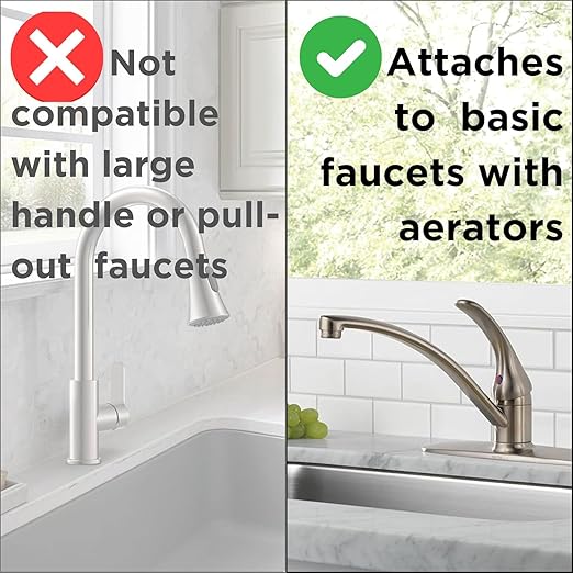 Faucet Mount Verticle Water Filtration System, Black with 4 Replacement Filters Included