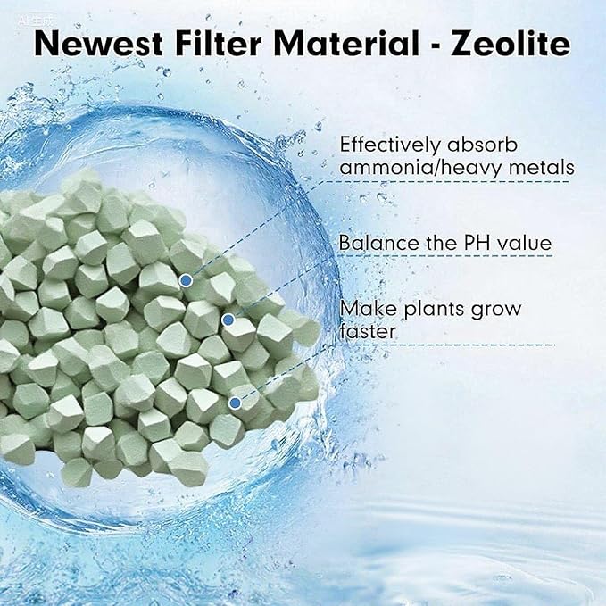Aquarium 9 Pack Medium Filter Cartridges with Zeolite, Compatible with Whisper Filters 10i, IQ10, PF10 Power Filters