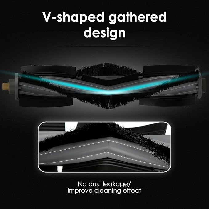 (2 Pieces) T20 Omni Roller Brushes for Robotic Vacuum ECOVACS DEEBOT X1 Omni/ T20 Omni/ T10/ T10 Plus/ T10 Turbo/ T10 Omni, Robot Vacuum Cleaner Roller Brush Kit, Replacement Parts