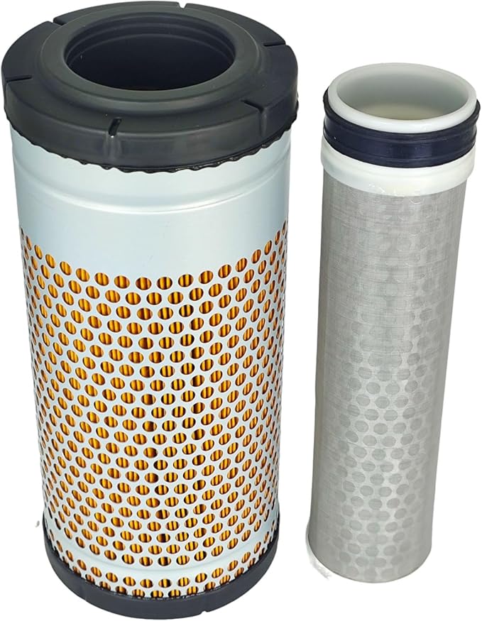 Outer Inner Air Filter Set RD158-42270 RD158-42280 Compatible with Kubota KX040-4 KX040-5 U48-5 R430 Compatible with John Deere 30G 35G 50G Excavator WA10854 WA10890 FYD00000374 FYD00001540
