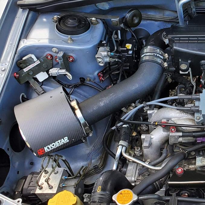 Kyostar 100% Real Carbon fiber Air Filter Heat Shield Cover Universal Air Intake Filter Cover for 2.5-3.5" Cone Filter