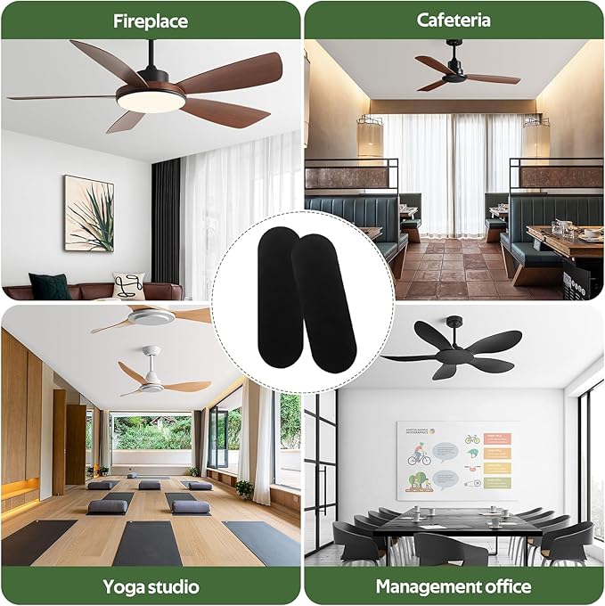 15 Pack Ceiling Fan Air Filters for Blades, Fan Blade Air Purifier Pads, Fan Filters for Ceiling Fan Blades, Reusable Carbon Filter Pad for Home Bedroom Living Room (Thickness 0.4 inch)