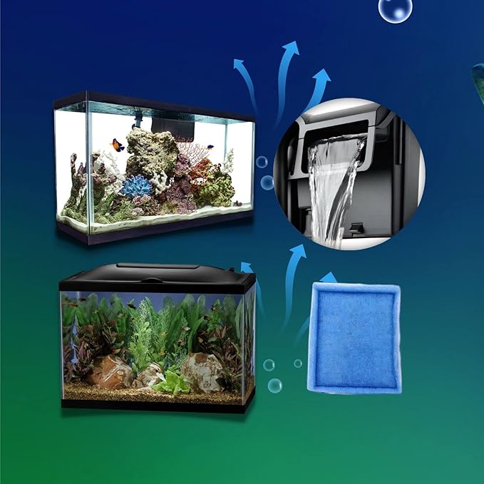 6 Pack Replacement Aquarium Filter Cartridge, Fit for Aqua-Tech 20-40/30-60 Gallon Power Filters, for Aqua-Tech EZ-Change #3 Fish Tank Filters