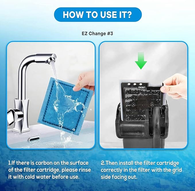 9 PCS Aquarium Filter Cartridge Compatiable with Aqua-Tech Filters (EZ-Change #3) Fish Tank Filter Cartridge Compatiable with Aqua-Tech 20-40 & 30-60 Power Filter