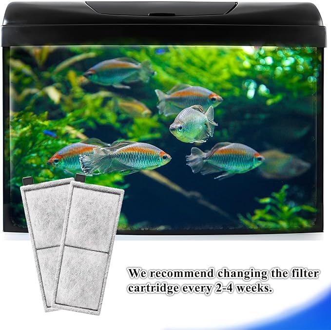 8 Pack Filter Cartridge for Top Fin RF-L Filter, Aqurium Filter Cartridge Refill for Top Fin Desktop Aquariums with Large Retreat Filter
