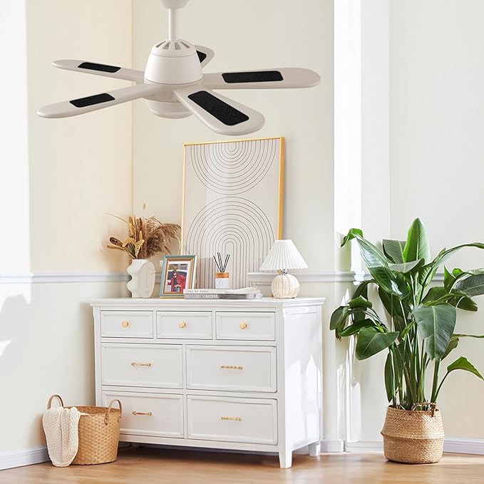 Storystore 12 Pack Ceiling Fan Filters for Blades - 3.5" x 10" Activated Coconut Carbon Filters for Fan, Self-Adhesive Filter Pads, Universal Fit Most Standard Household Fans (Black)