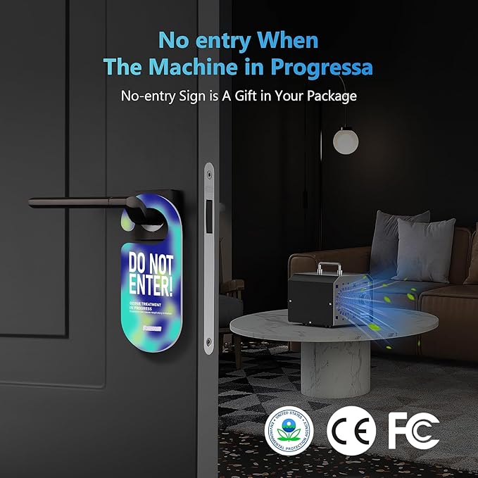 Commercial Ozone Generator 150,000mg/h O3 Intelligent Control Industrial Ozone Machine Odor Removal Air Purifier Sterilization Large Homes Offices Ozone Odor Eliminator 16,000sq.ft. Black