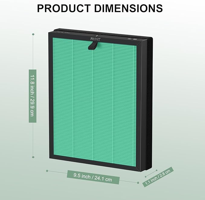 2 Pack MKD05 Air Filter Replacement for MK-D05 Air Purifier, 4-in-1 High-Efficiency Filter with Activated Carbon Filter – Pet Dander Version