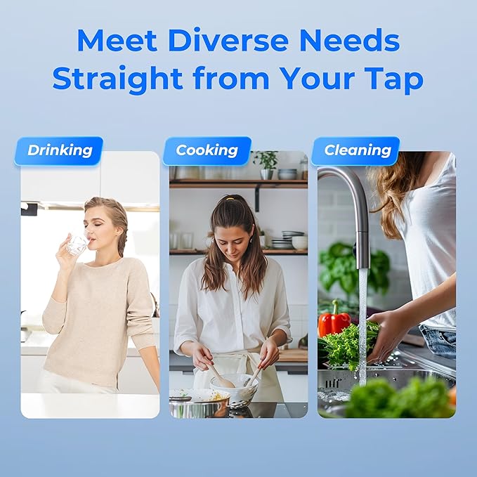 Waterdrop UA-5Y π ππππ«π¬ Under Sink Water Filter System, Ultra Long Life, Reduces Lead, Chlorine, Bad Taste & Odor, Water Filter for Sink Faucet Direct Connect to Kitchen Faucet, USA Tech