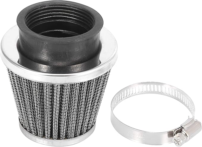 Motoforti 4pcs Universal 42mm Air Filter Cleaner Round Tapered Replacement for Motorcycle Black