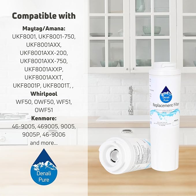2-Pack Denali Pure Replacement for Kenmore 46-9006 Refrigerator Water Filter - Compatible with Kenmore 46-9006 Fridge Water Filter Cartridge