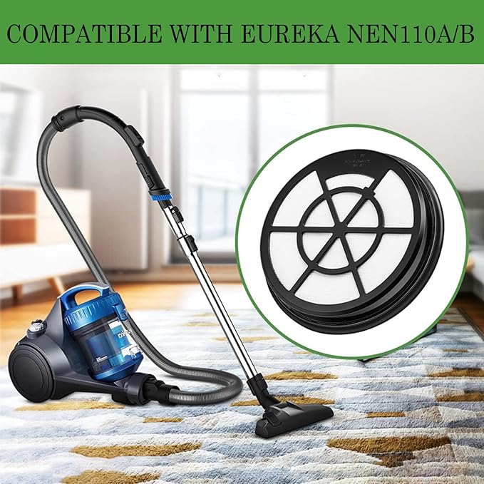 4 Pack Replacement HEPA Filters Compatible with Eureka Whirlwind NEN110A/NEN110B Bagless Canister Vacuum Cleaner Accessories
