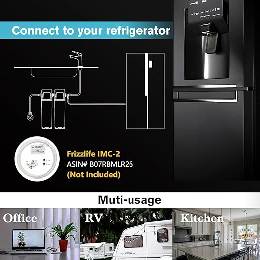 Frizzlife DW15 Under Sink Water Filter System, NSF/ANSI 53&42 Certified Elements, Reduces 99.99% Lead, Chlorine, Fluoride, Bad Taste & Odor, Direct Connect 2-Stage Water Filter, 0.5 Micron, USA Tech