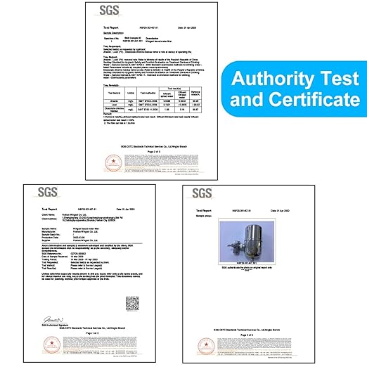 WINGSOL Stainless Steel Water Filter for Sink Faucet, NSF/ANSI 42&53, Temp. Sensor LED Light, 360° Rotating Tap Purifier Reduce PFAS, Lead, Chlorine & Microplastics, 350 Gallons Long-Lasting