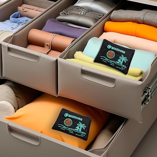 100g x 5pcs Rechargeable Desiccant Packs, Reusable Car Dehumidifier Bags Color Indicating Silica Gel Packets Moisture Absorbers for Storage Bins, Suitcase, Safe, 3D Filaments, Electronics