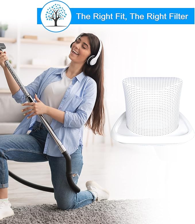 HNVCF10 Filters for Black and Decker HNVC215B10, HNVC215B12AEV, HNVC220BCZ00, HNVC220BCZ01, HNVC115JB06, HNVC215B12, HNVC220BCZ10, HNVC215BW52, HNVC115J, HNVC215B, HNVC220B, Washable, 4 Pack