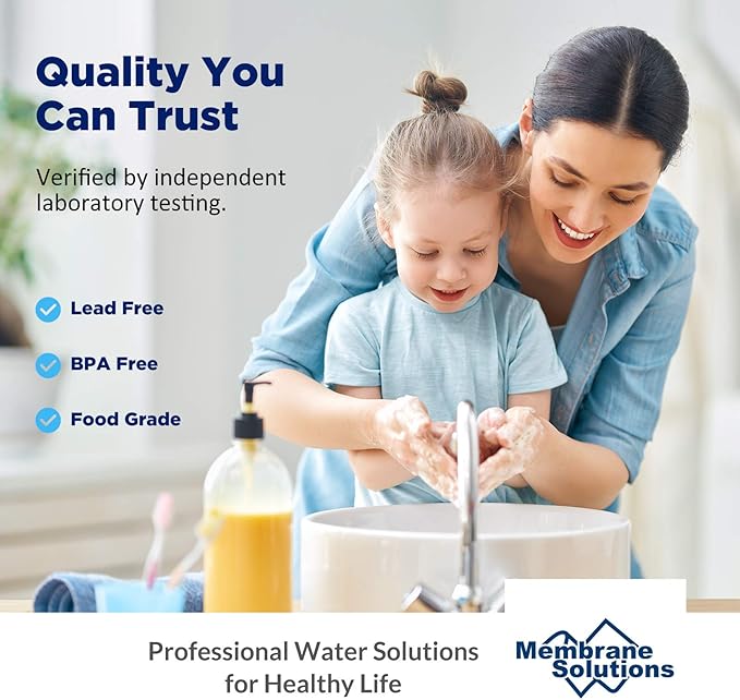 42 Pack of 20 Micron 10"x2.5" String Wound Whole House Water Filter Replacement Cartridge by Membrane Solutions, Universal Sediment Filters for Well Water, Compatible with WFPFC4002, CW-F, CW-MF, WP-5