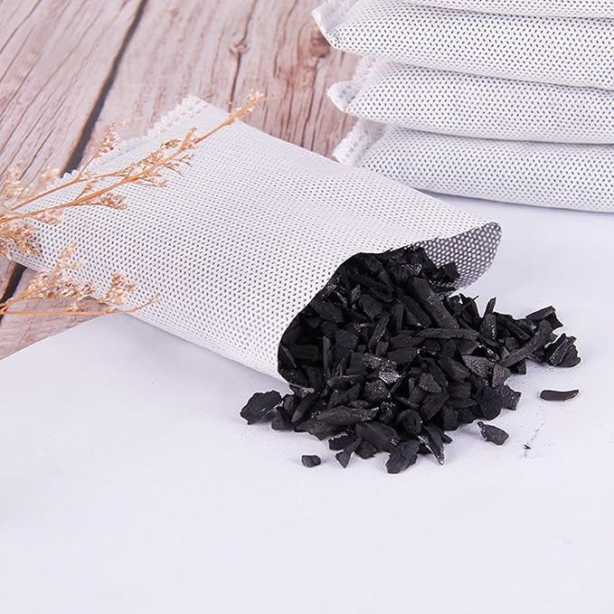 10 Pack Activated Charcoal Odor Absorbe Trash Can Deodorizer, Car Air Freshener, Shoe Deodorizer, Odor Eliminators For Storng Odor,50g/pack