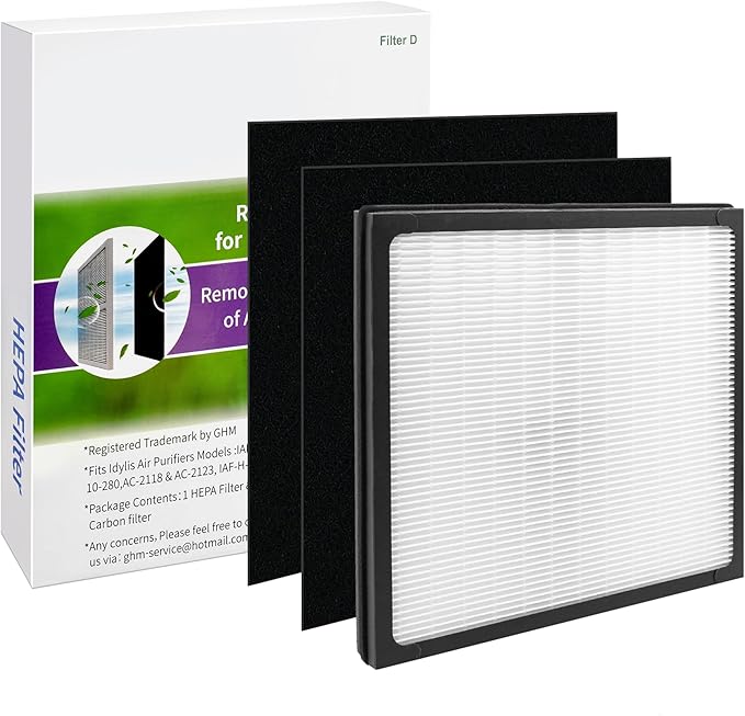 Replacement Idylis filters,Compatible idylis air purfier filters d, H13 AC-2118, AC-2123, IAP-10-280, 1AP10280 Hepa Filters Compatible Idylis air purfier