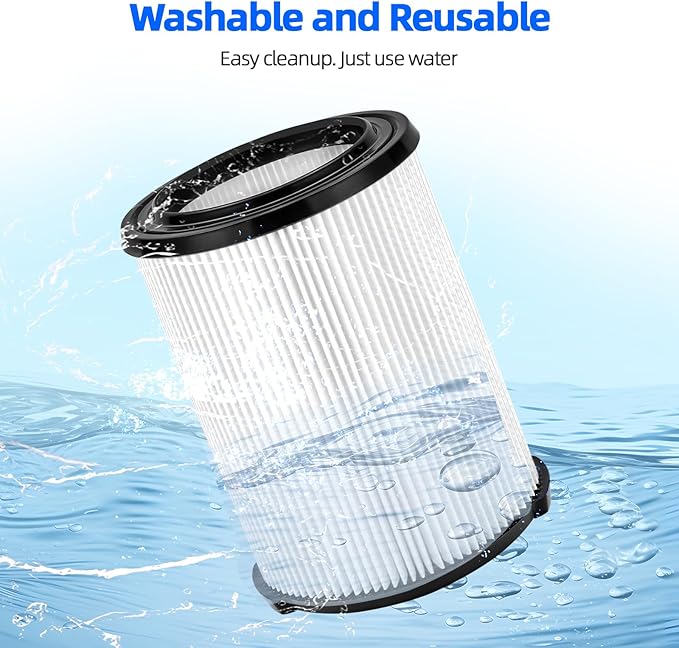 2-Pack VF4000 Filter Compatible with Ridgid Shop Vac,Standard Wet/dry Vac Filter Replacement Compatible with Ridgid 5-20 Gallon and Husky 6-9 Gallon Wet/Dry Vacuums Cleaner