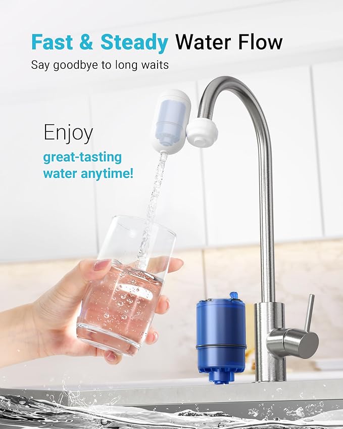 6 Pack Faucet Filter Replacement for All PUR®Plus, PUR® Water Filter Replacement, Pur® Filter Replacement RF-9999®, NSF 42 Certified, 1800-Gallon Long Lifespan, AQUA CREST