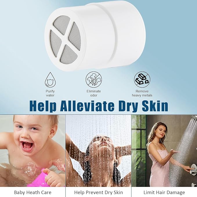 Generic 3 Pack Shower Filter Replacement Compatible with jolie shower head filter, White