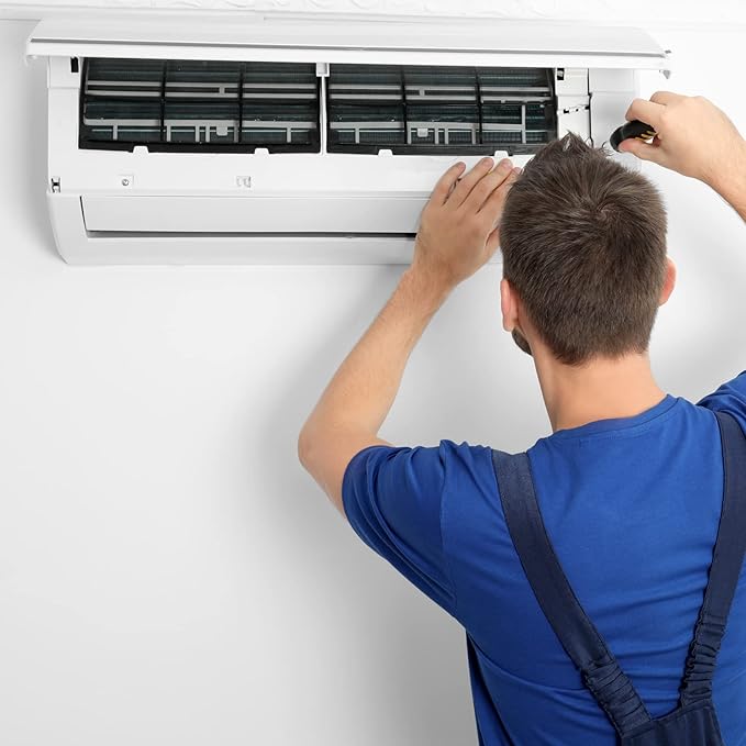 PATIKIL 8.5" x 2" x 0.2" Air Conditioner Foam Filter, 2 Pack Air Filtering Replacement Washable Reusable for Air Conditioning Purifiers, Black