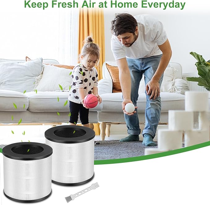 4 Pack Model 14 Replacement Filter for MA Air Puri-Fier Models 14/14B/14W, 3-in-1 Filter Contains Pre-Filter and Activated Carbon Filter。