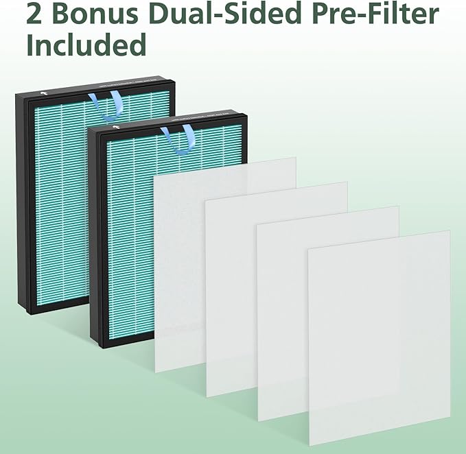 Vital 200S Smoke Remover Replacement Filter for LEVOIT Vital 200S and Vital 200S-P Air Purifier, HEPA and High-Efficiency Activated Carbon Filter, Vital 200S-RF-SR