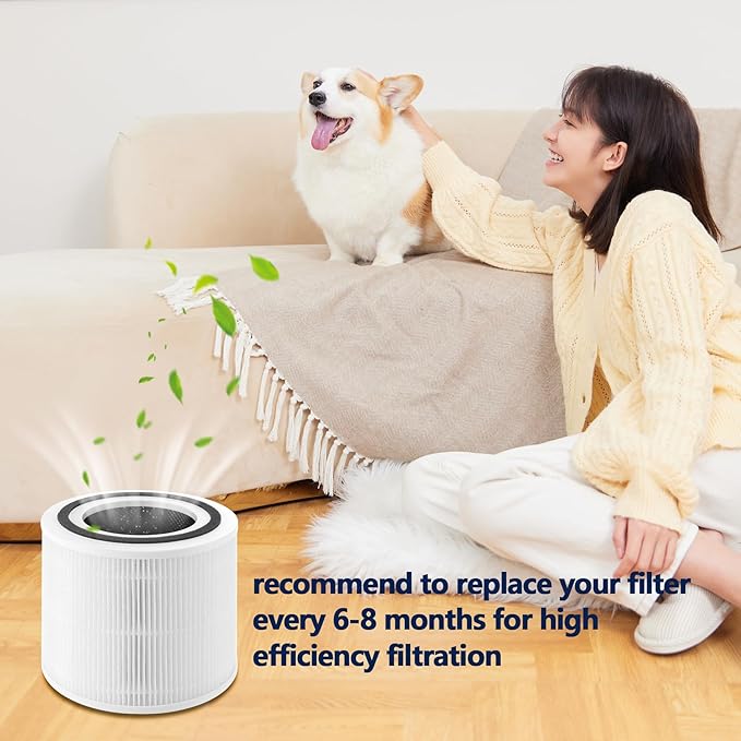 2 Pack H14 True HEPA Replacement Filter for Puro 240 Air Purifier, 3-in-1 True HEPA Replacement Filter with High Efficiency Activated Carbon Filtration