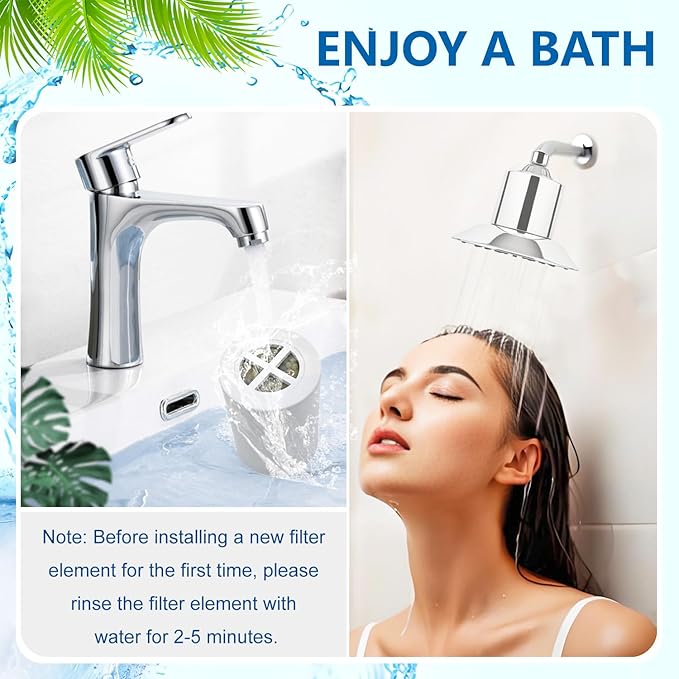 Muvxeznli(A-01)Replacement Shower Filter Cartridge Compatible with Afina Filtered Shower Head,Water Softener Filter for Hard Water Reduce Chlorine and Harmful Substances(4Pack)