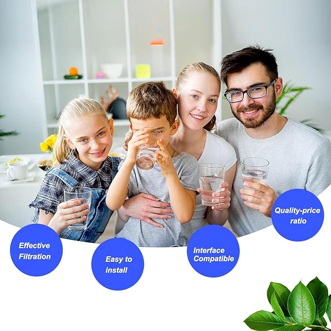 2 Pack Water Filter Compatible with EPIC Water Filter Pitcher,150 Gallons Replacement Filter for Aquagear Seychelle, BPA Free,Removes Fluoride, Chlorine, Lead, Odors