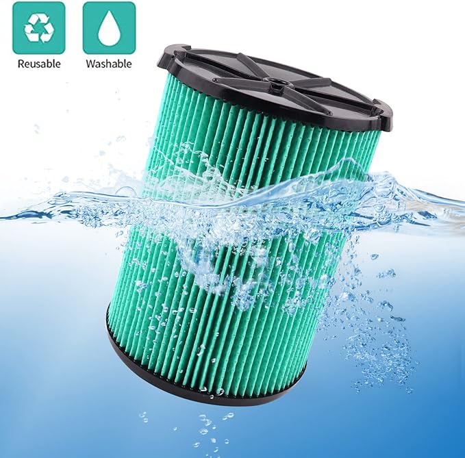 VF6000 Replacement Filter Compatible with Ridgid 5-20 Gallon Wet Dry Vacuums WD0671 WD5500 WD6425 WD7000 WD1280 WD1851 WD1680 WD1956(1Pack)