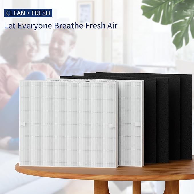 AP-1512HH Filter Set Replacement for Coway Airmega AP-1512HH and 200M Air Purifiers, 2 True HEPAs and 4 Carbon Pre-Filters
