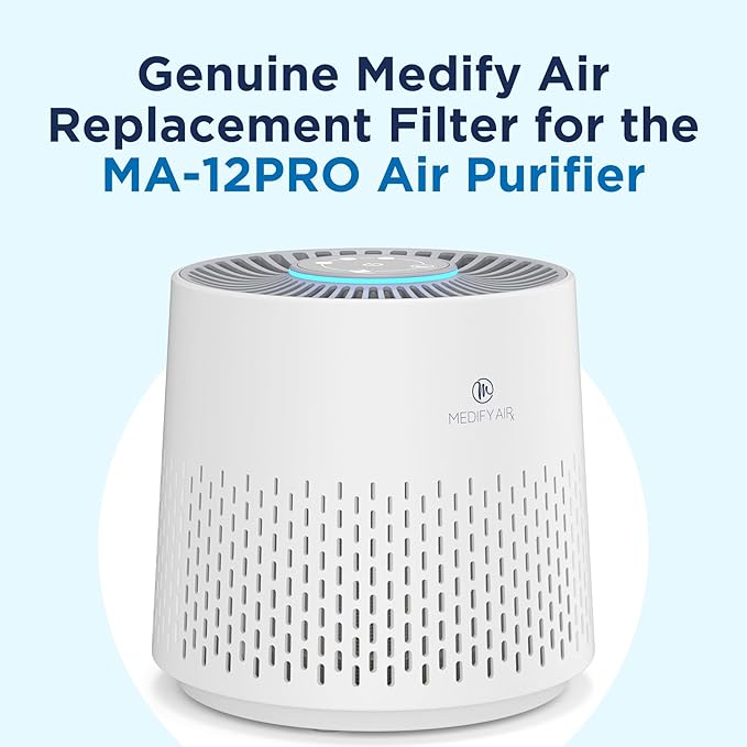 Medify MA-12 Replacement Filter for Allergens, Smoke, Wildfires, Dust, Odors, Pollen, Pets | 3 in 1 with Pre-filter, True HEPA H14 and Activated Carbon for 99.99% Removal | 1-Pack